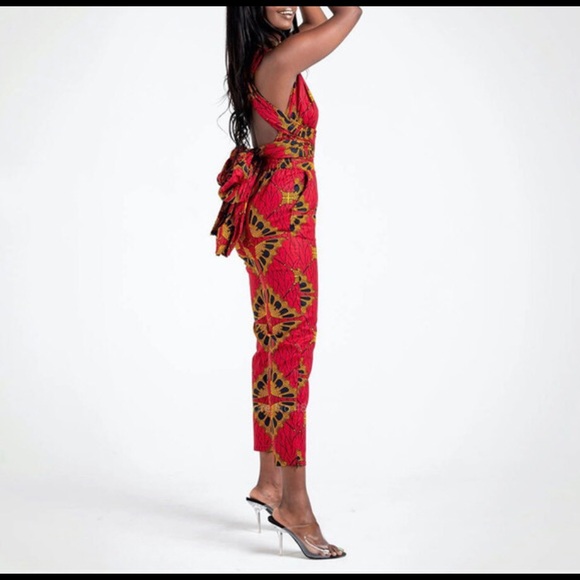 African silk Ankara Prints Jumpsuit - Picture 5 of 8